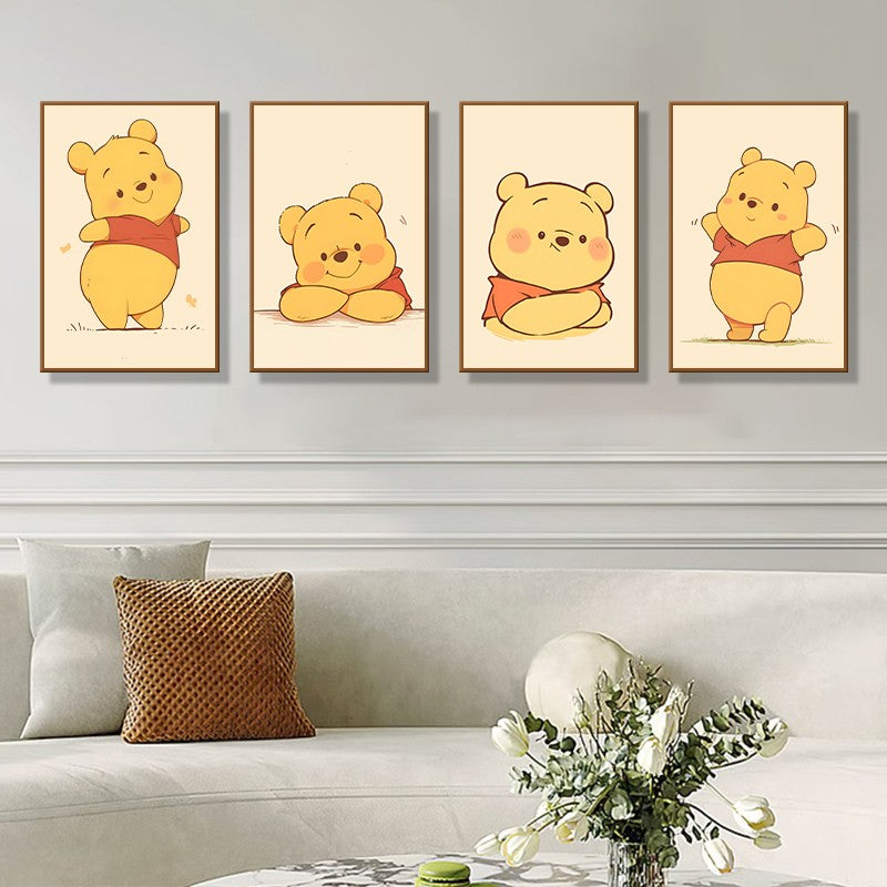 Canvas painting 4 piece set -Cartoon（30x40cm ）