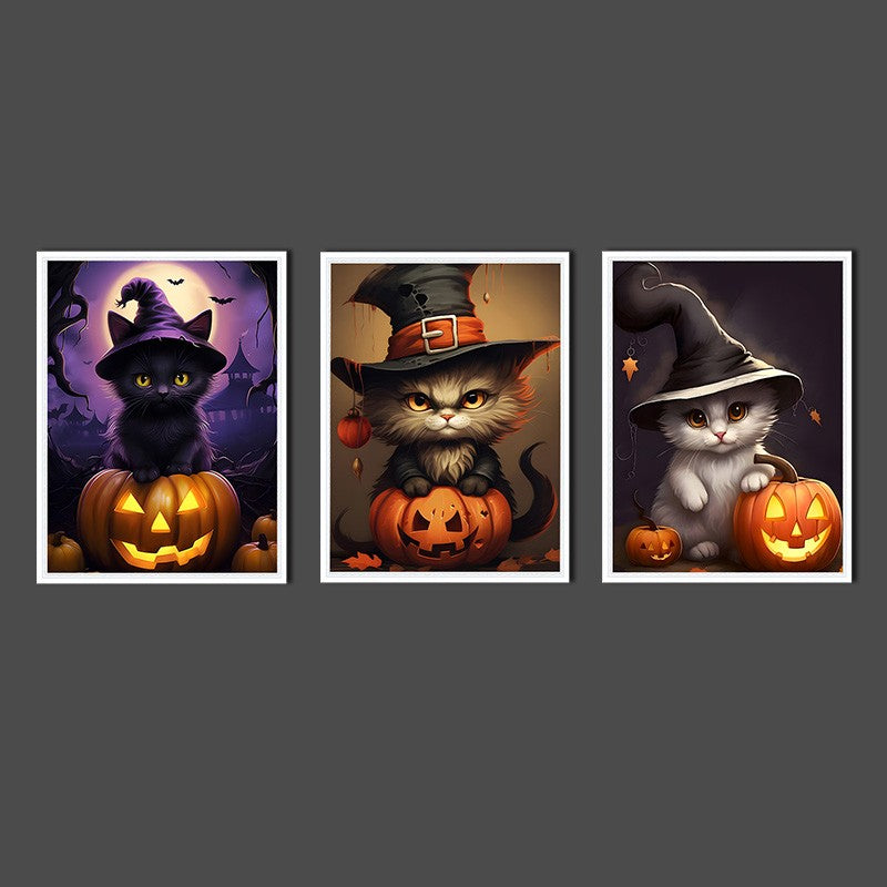 Canvas painting 3 piece set -Halloween（30x40cm ）