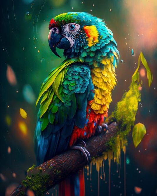 Luxury AB Velvet Diamond Painting Kit -Parrot