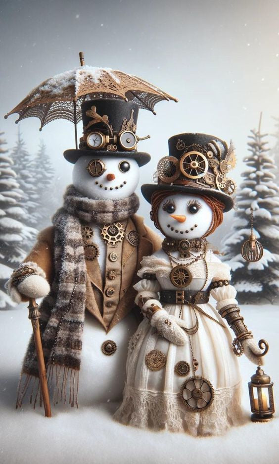 Luxury AB Velvet Diamond Painting Kit -Snowman