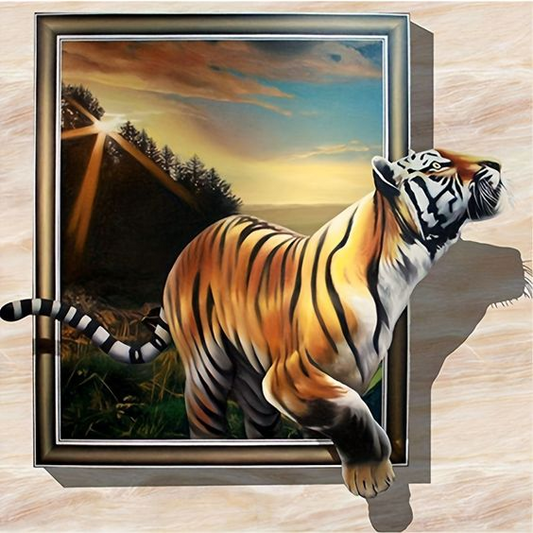 Luxury AB Velvet Diamond Painting Kit -Tiger