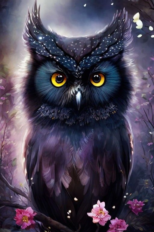 Luxury AB Velvet Diamond Painting Kit -Owl