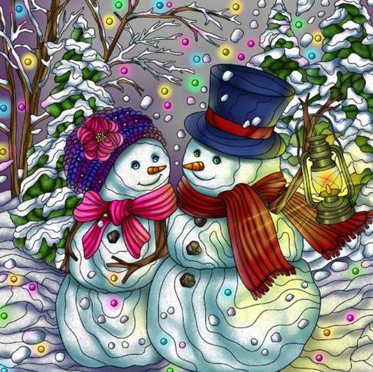 Luxury AB Velvet Diamond Painting Kit -Snowman