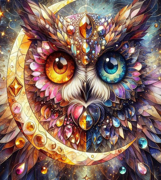 Luxury AB Velvet Diamond Painting Kit -Owl