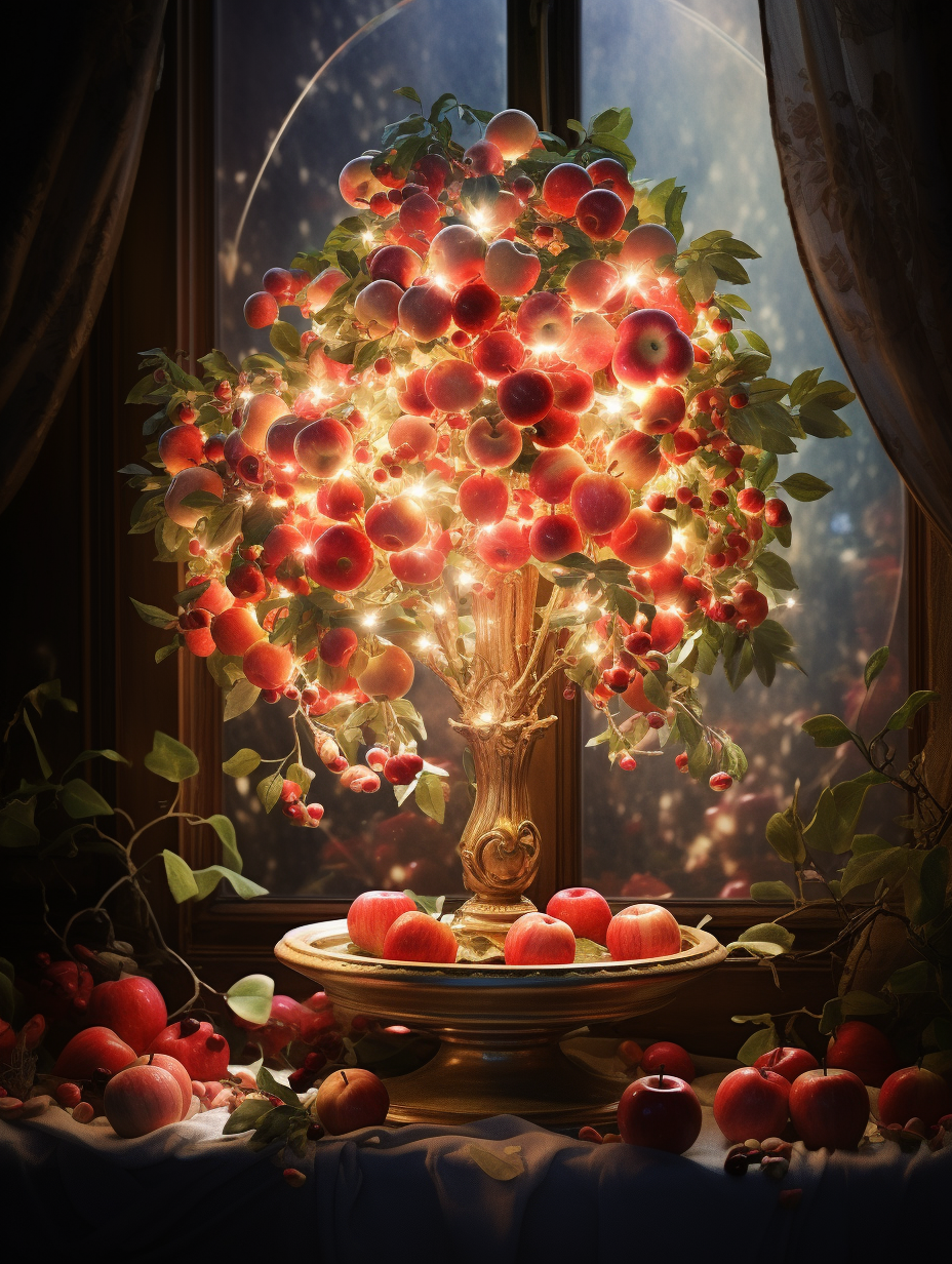 Luxury AB Velvet Diamond Painting Kit -Apple lamp