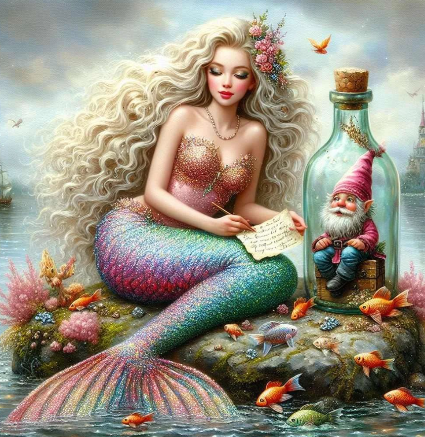 Luxury AB Velvet Diamond Painting Kit -Mermaid