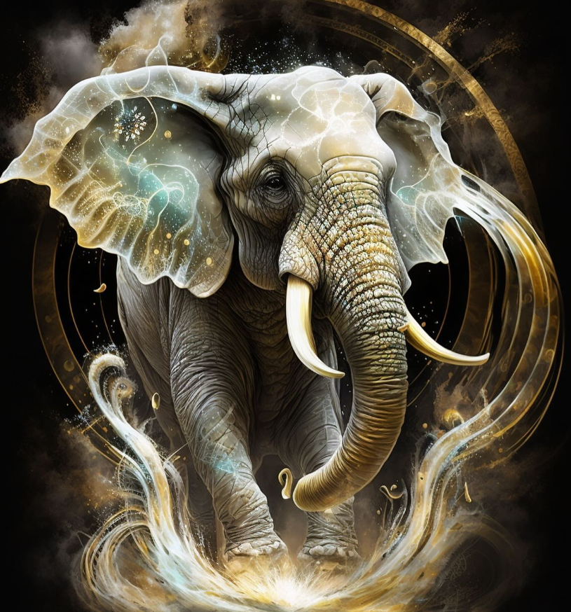 Luxury AB Velvet Diamond Painting Kit -Elephant