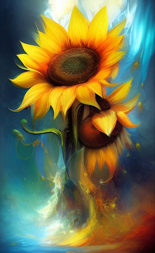 Luxury AB Velvet Diamond Painting Kit - Sunflower