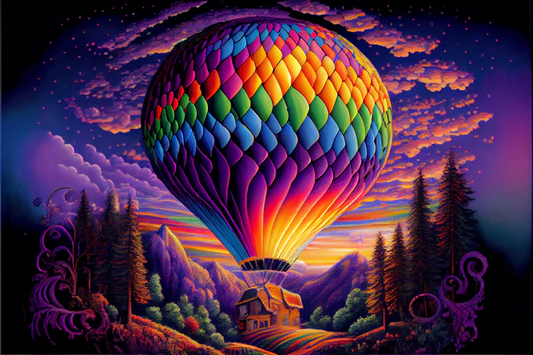 Luxury AB Velvet Diamond Painting Kit -Hot air balloon