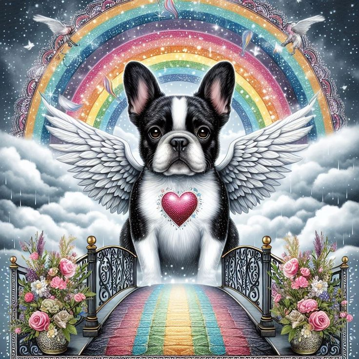 Luxury AB Velvet Diamond Painting Kit -Dog angel