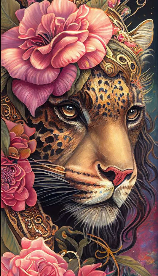 Luxury AB Velvet Diamond Painting Kit -Leopard