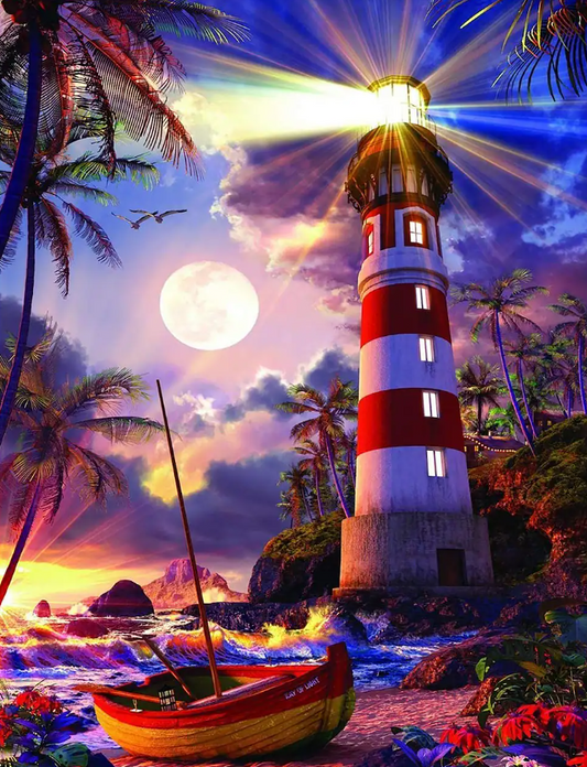 Luxury AB Velvet Diamond Painting Kit -Lighthouse