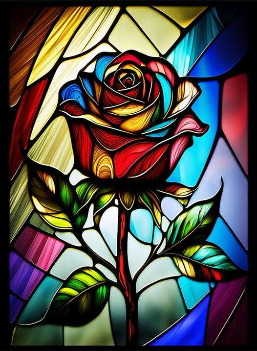 Diamond Painting  |  Glass rose