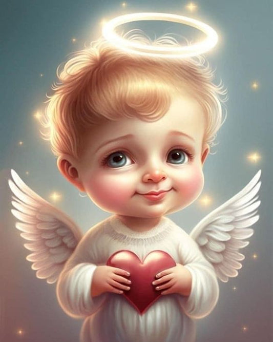 Luxury AB Velvet Diamond Painting Kit -Angel baby