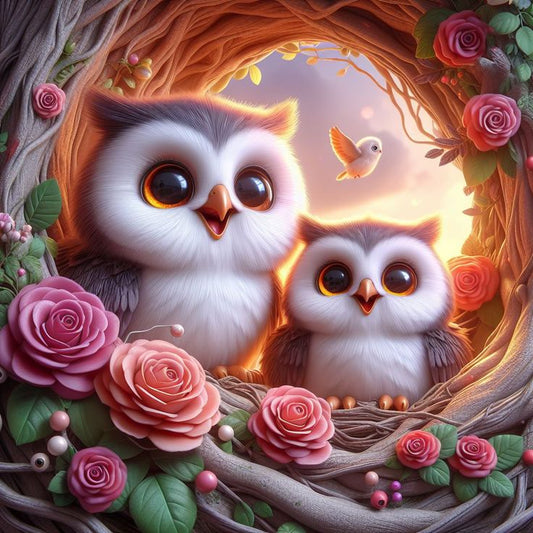 Luxury AB Velvet Diamond Painting Kit -Owl