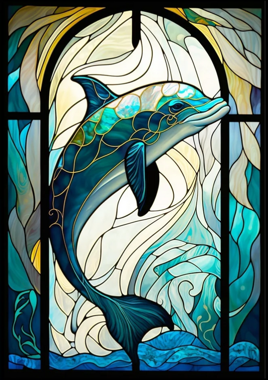 Diamond Painting | Glass dolphin