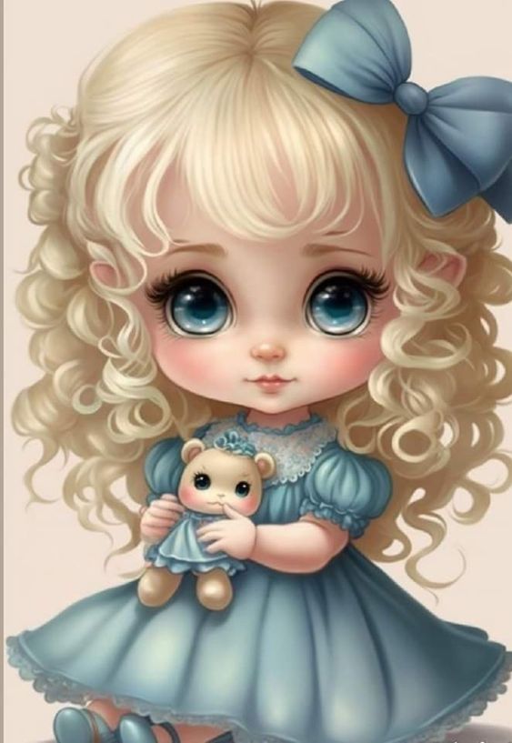 Luxury AB Velvet Diamond Painting Kit -Cute Girl