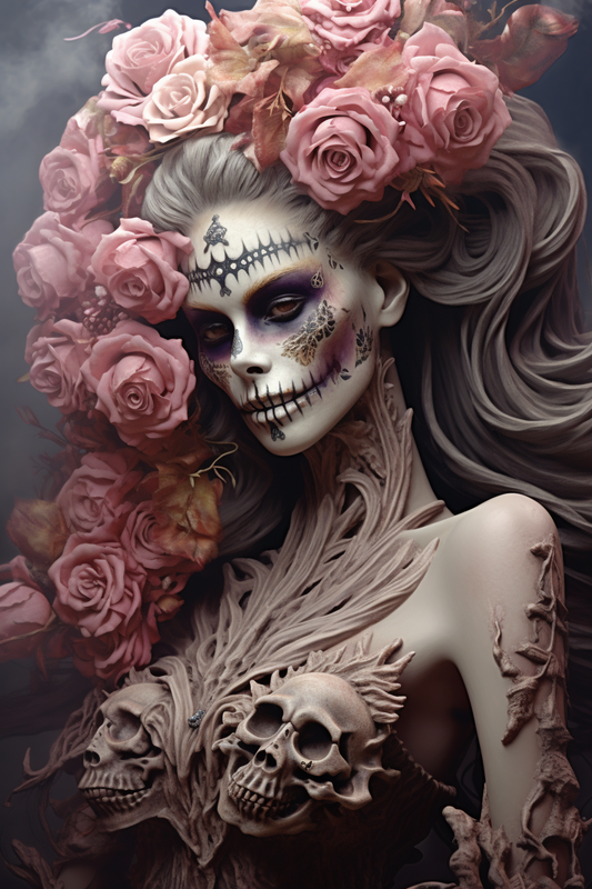 Luxury AB Velvet Diamond Painting Kit -Skeleton Girl