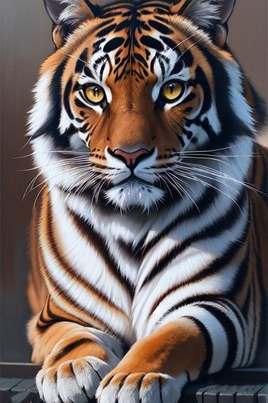 Luxury AB Velvet Diamond Painting Kit -Tiger