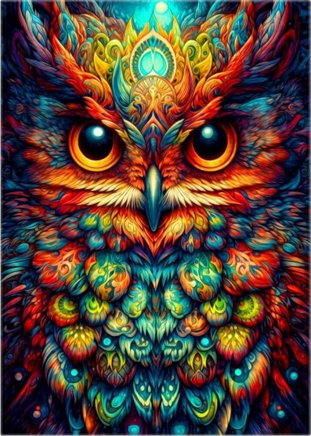 Luxury AB Velvet Diamond Painting Kit -Owl