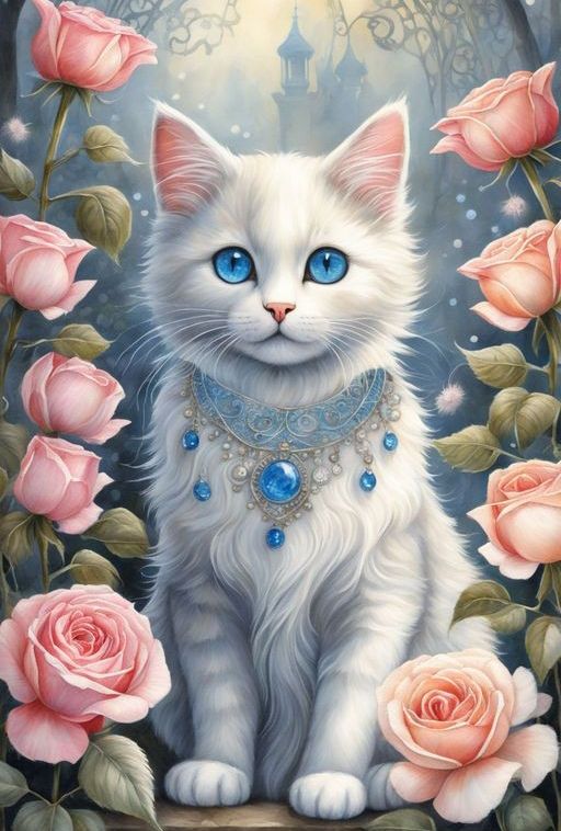 Luxury AB Velvet Diamond Painting Kit -Cat