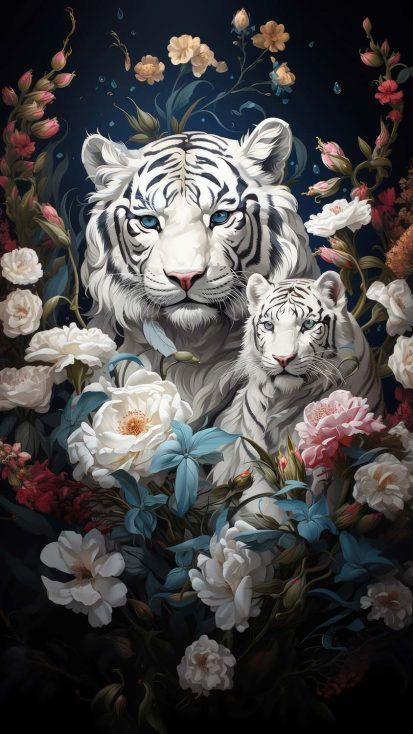 Luxury AB Velvet Diamond Painting Kit -White Tiger