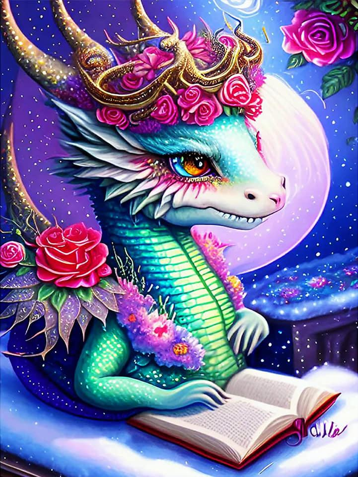 Diamond Painting  | Flower dragon