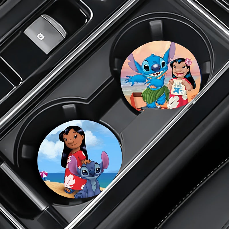 2pc Car Cup Holder Coaster | Cartoon（No diamonds）