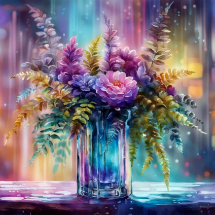 AB Velvet Diamond Painting  - Flowers