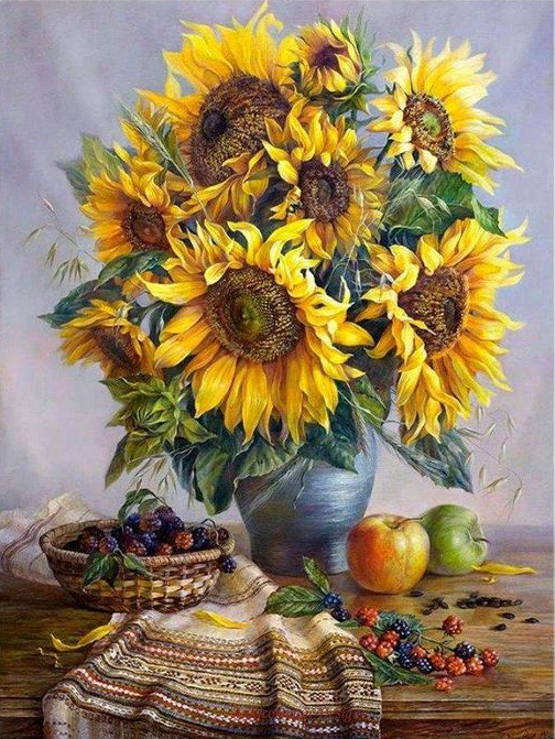 Luxury AB Velvet Diamond Painting Kit - Sunflower