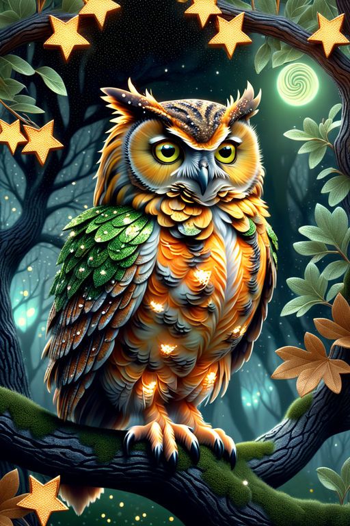 Luxury AB Velvet Diamond Painting Kit -Owl