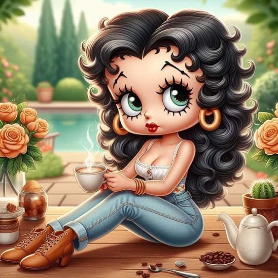 Luxury AB Velvet Diamond Painting Kit -Betty Boop