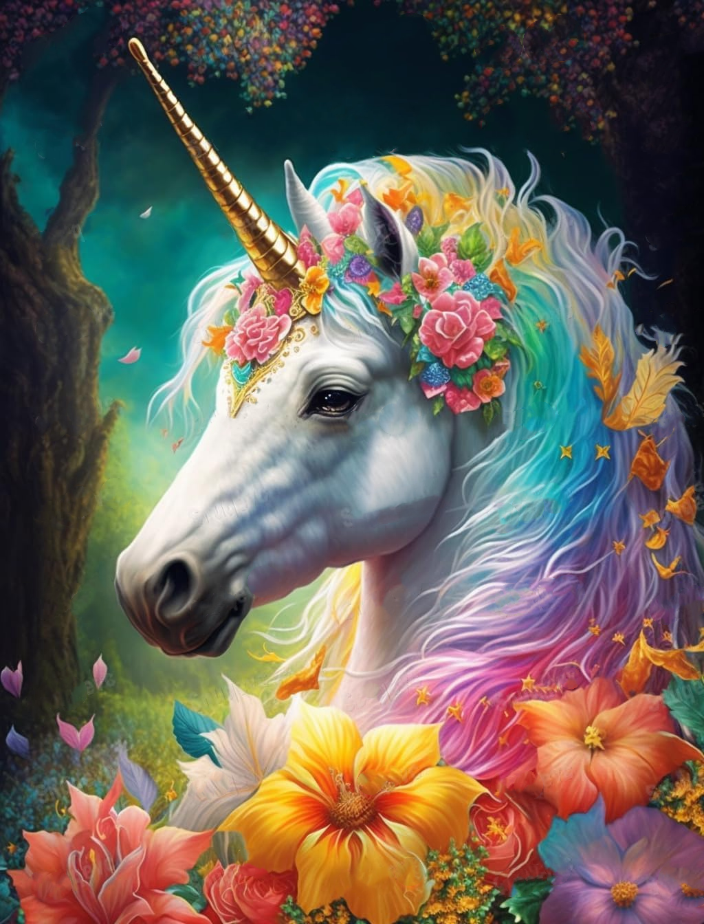 Luxury AB Velvet Diamond Painting Kit -Unicorn