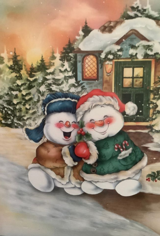 Luxury AB Velvet Diamond Painting Kit -Christmas Snowman