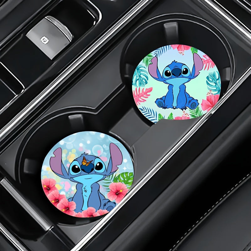 2pc Car Cup Holder Coaster | Cartoon（No diamonds）