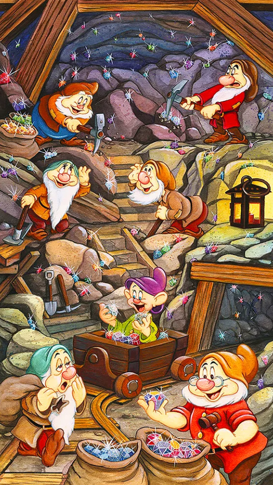 Luxury AB Velvet Diamond Painting Kit -Seven Dwarfs