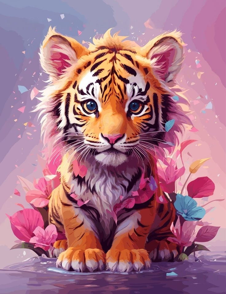 Luxury AB Velvet Diamond Painting Kit -Tiger