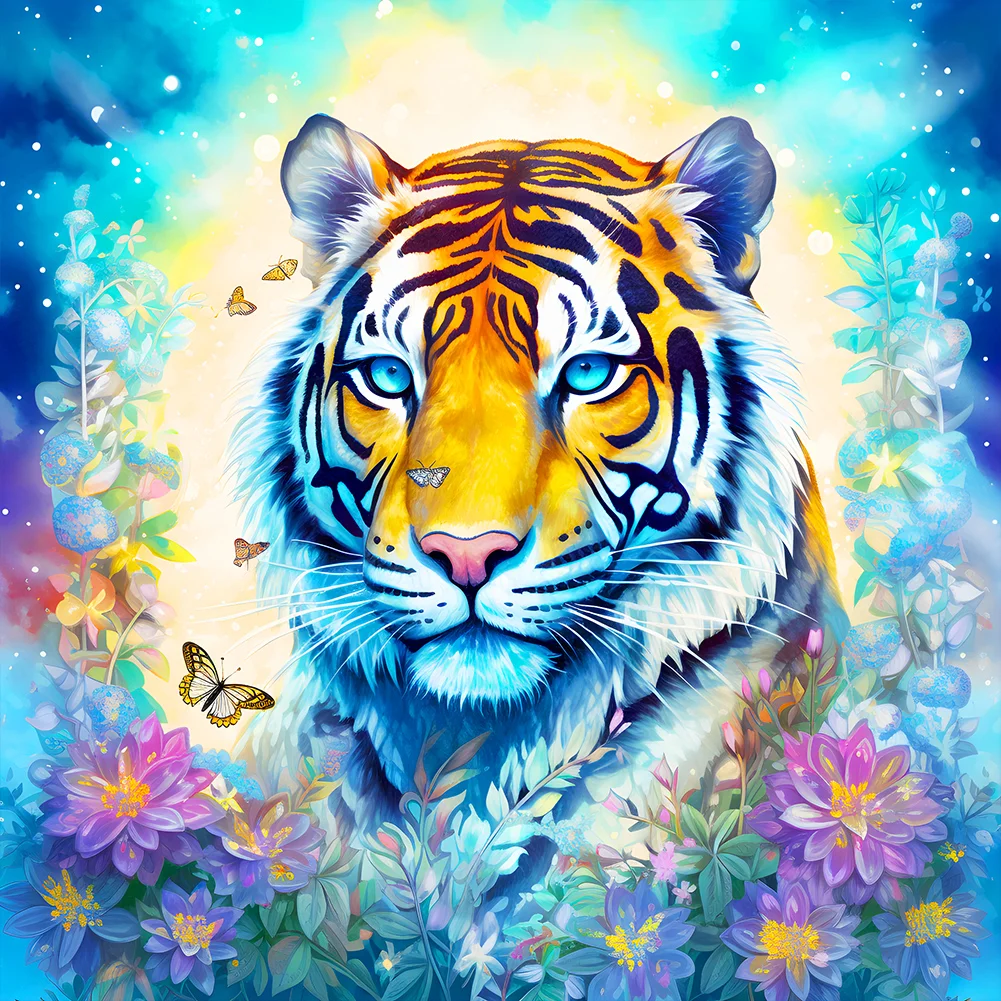 Luxury AB Velvet Diamond Painting Kit -Tiger