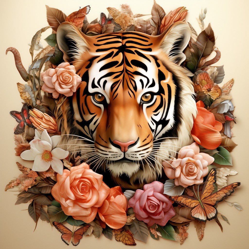 Luxury AB Velvet Diamond Painting Kit -Tiger