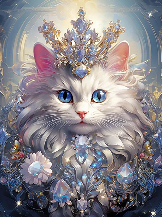 Luxury AB Velvet Diamond Painting Kit -Princess Cat