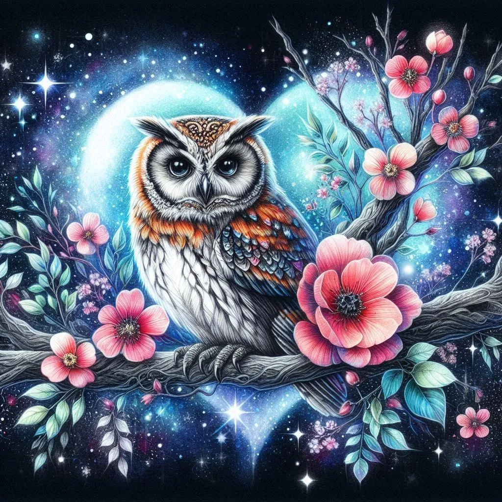 Luxury AB Velvet Diamond Painting Kit -Owl