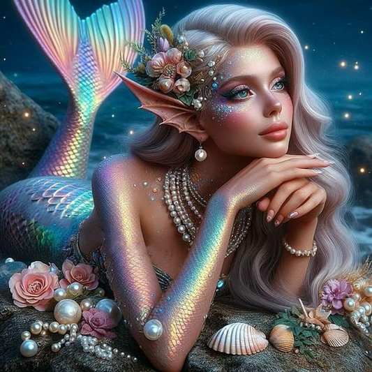 Luxury AB Velvet Diamond Painting Kit -Mermaid