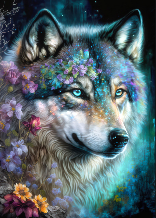 Luxury AB Velvet Diamond Painting Kit -Wolf