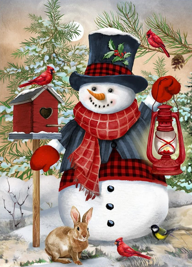 Luxury AB Velvet Diamond Painting Kit -Snowman