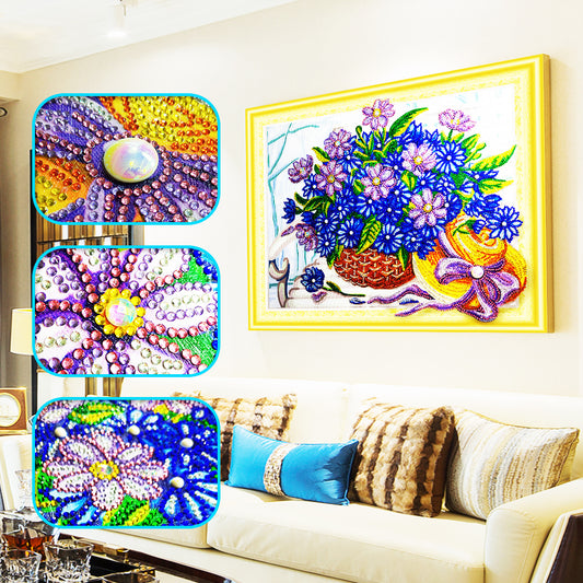 Flower basket | Special Shaped Diamond Painting Kits