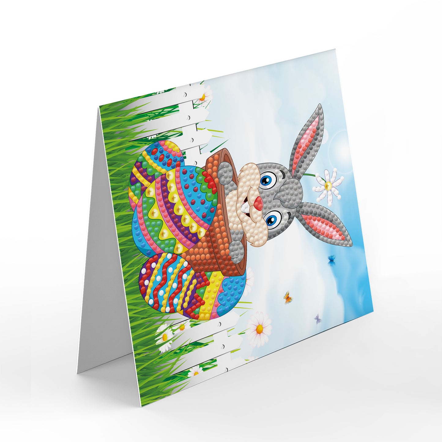 8 Pcs Set DIY Diamond Painting Rabbit Greeting Cards