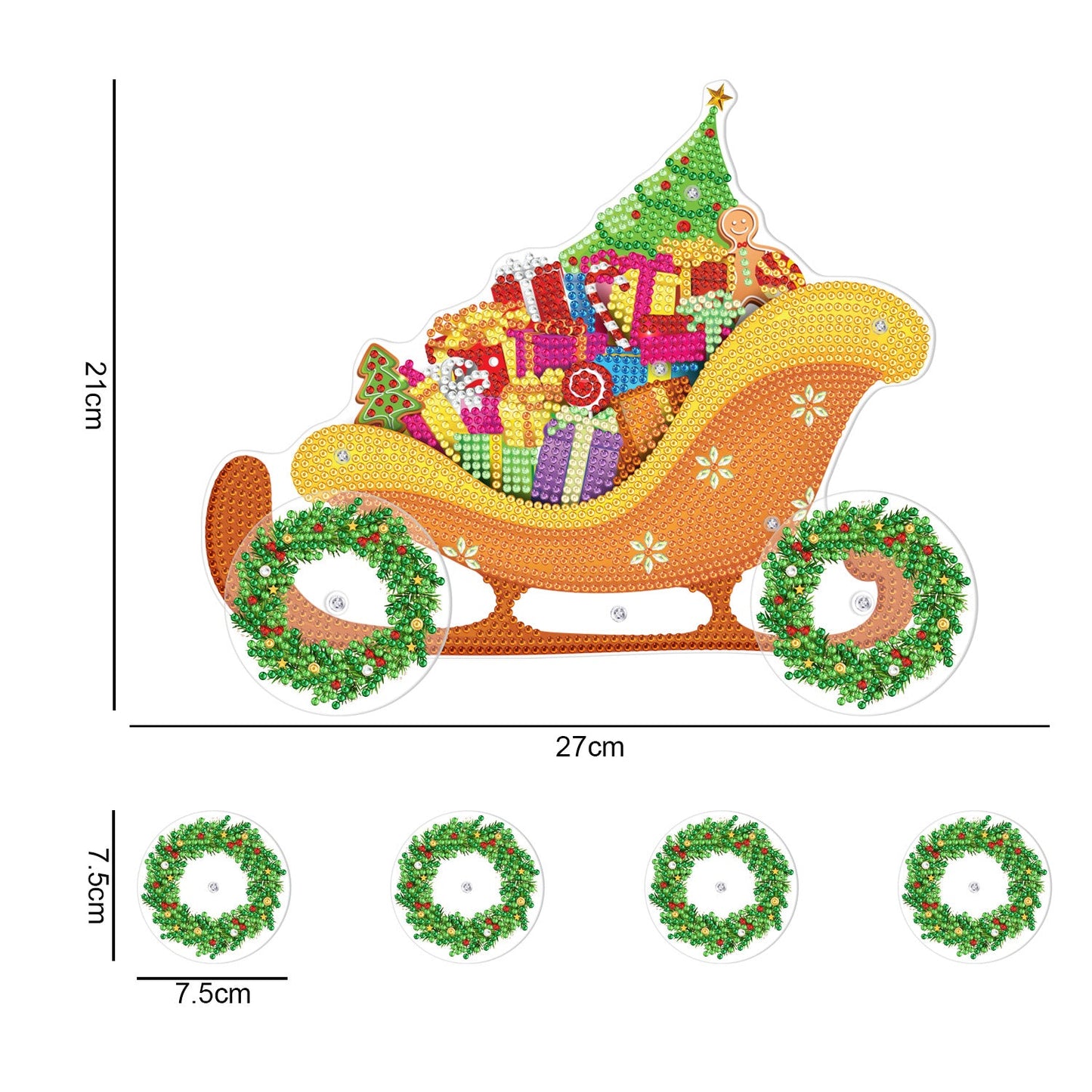 Christmas | Diamond Painting Driving Toy Car | Led Light Pad Decoration