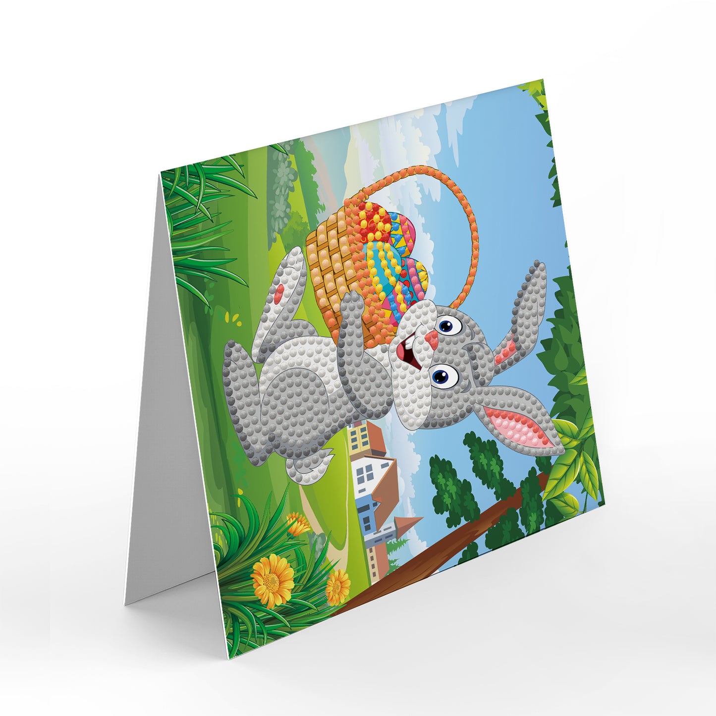 8 Pcs Set DIY Diamond Painting Rabbit Greeting Cards