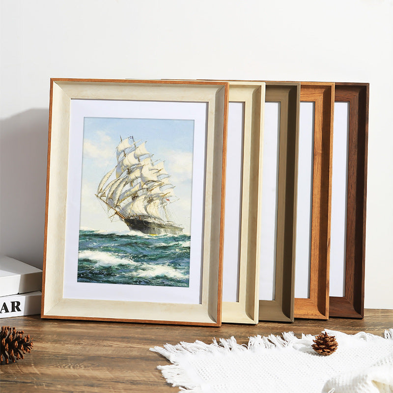 Decorative Painting Frame | Wood pattern Photo Frame tool