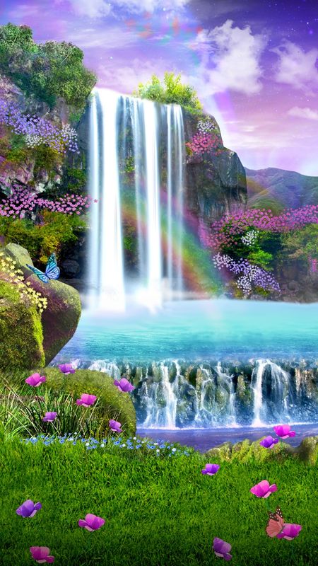 Wasserfall | Vollständige Runde/Quadratische Diamond Painting Kits | 40x80cm | 50 x 100 cm